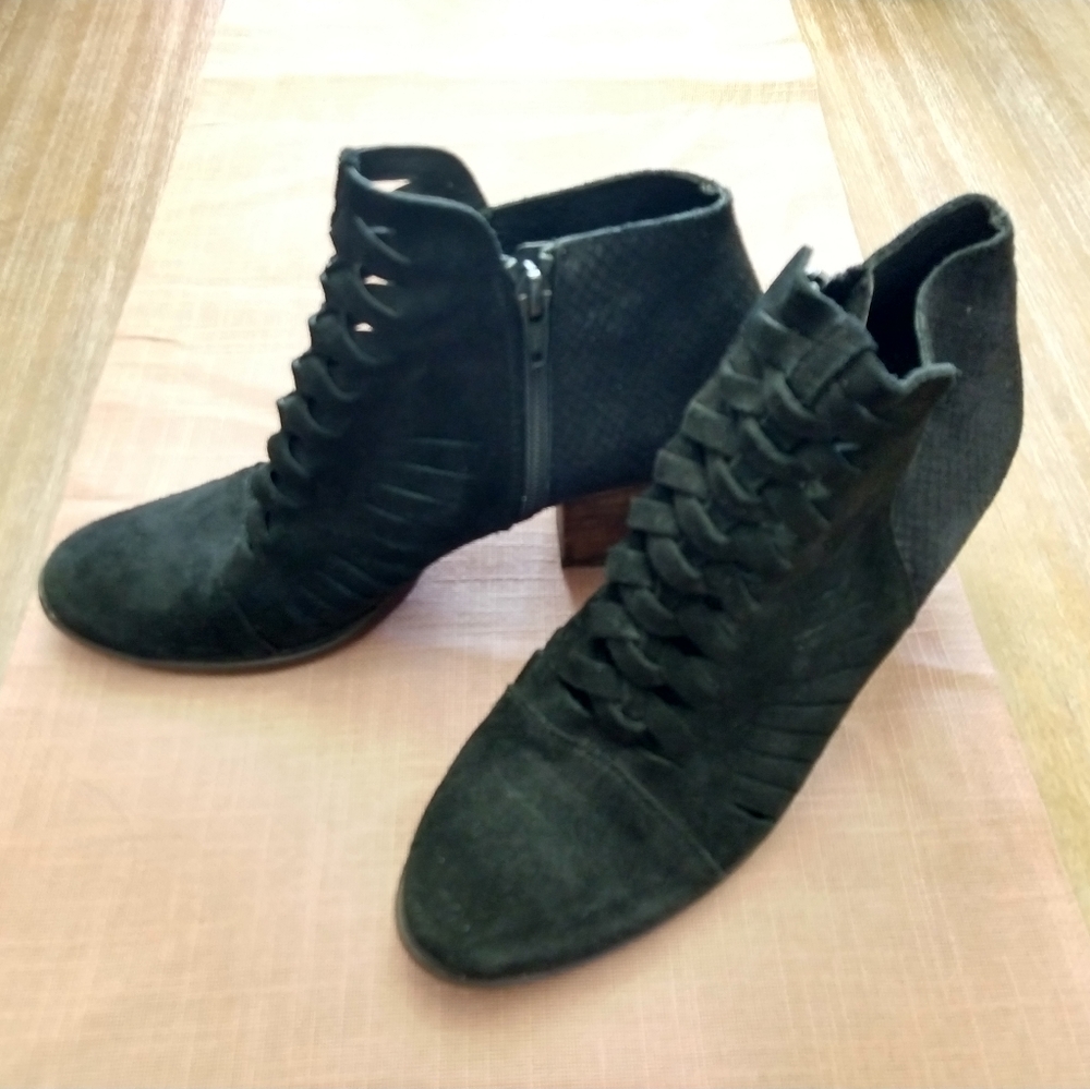 Free People Black Suede Ankle Boots